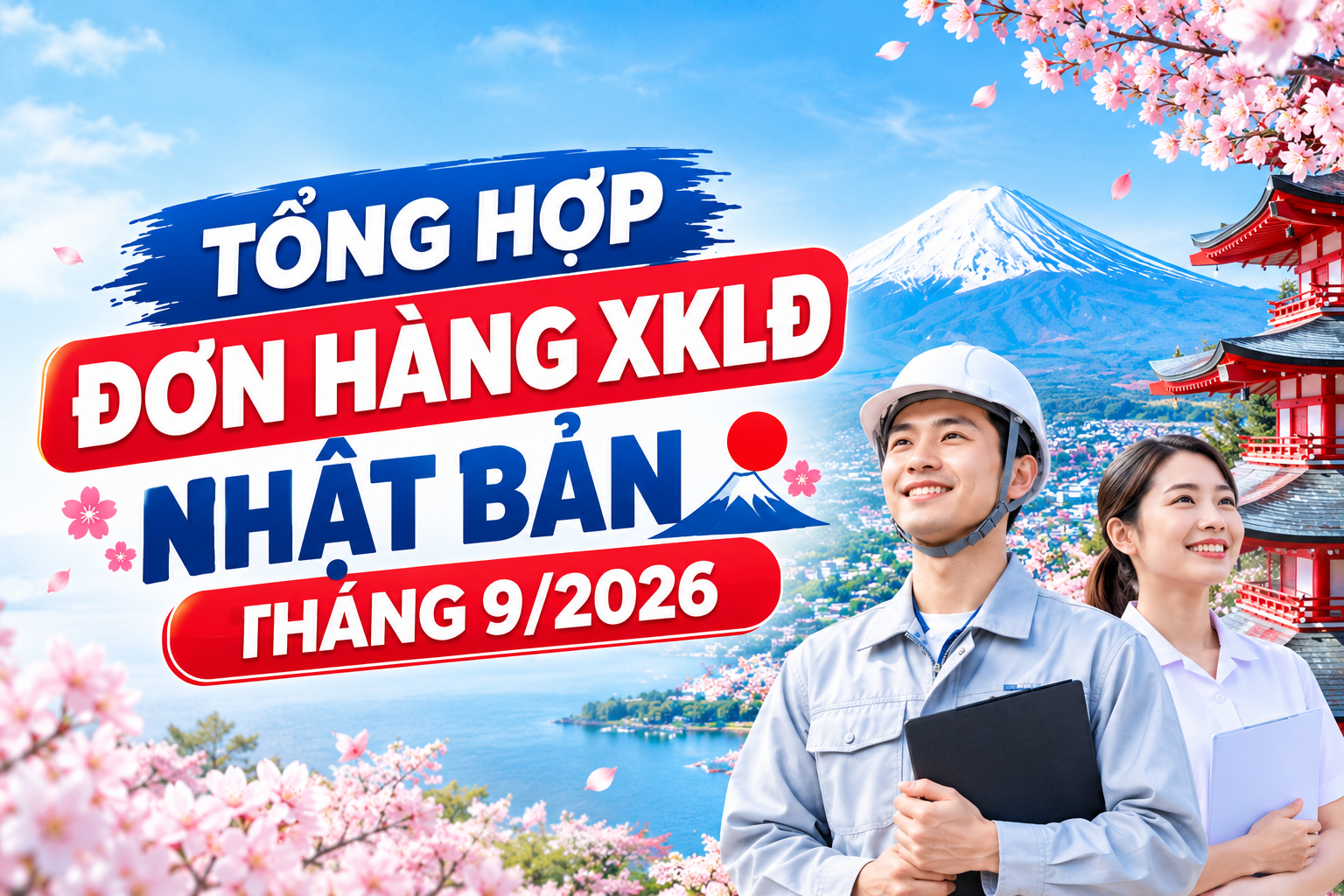 TỔNG HỢP ĐƠN HÀNG XKLĐ NHẬT BẢN THÁNG 9/2026